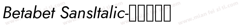 Betabet SansItalic字体转换